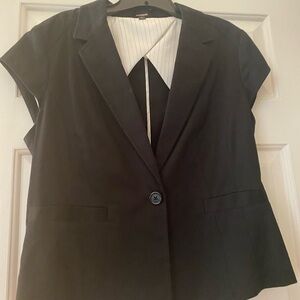 Express Black Women's Capped Sleeve Suit Jacket